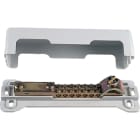 JUPITER SATI - JUP3110913 Piastra per collegamenti equipotenziali in ottone nichelato coperchio in PVC dim. 170x50x50 mm