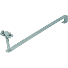 JUPITER SATI - JUP3111301 Supporto angolato per tegole in acciaio zincato dimensioni 420x20x3 mm tondo diam. 8-10 mm