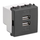 MASTER SRL - MST31213.2 MODO ALIMENTATORE 2 USB 5V 4A 2M. GRIGIO