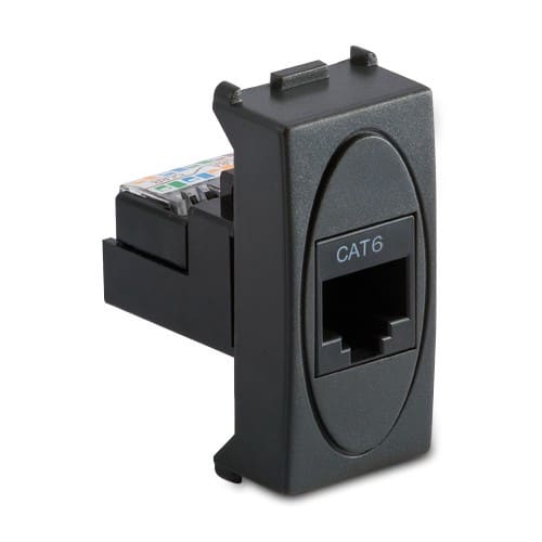 MASTER SRL - MST31220 MODO PRESA RJ45 CAT.6 NON SCHERMATA GRI