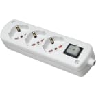 LE PROLUNGHE SAS - PRG313 CABLY UNIV.3U S/CAVO C/INTERRUTTORE BN