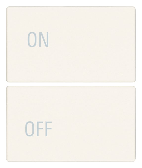 VIMAR SPA - VIW31480.2YB Due mezzi tasti 2M simboli ON/OFF bianco