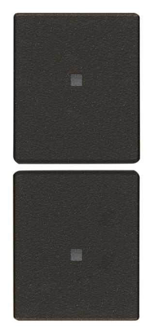 VIMAR SPA - VIW31480.G Due mezzi tasti 1M neutro pers. nero