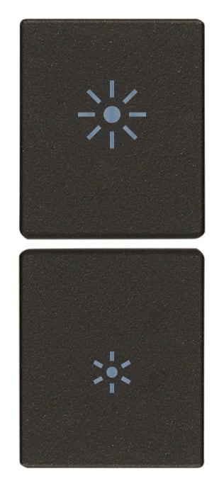 VIMAR SPA - VIW31480.RG Due mezzi tasti 1M dimmer nero