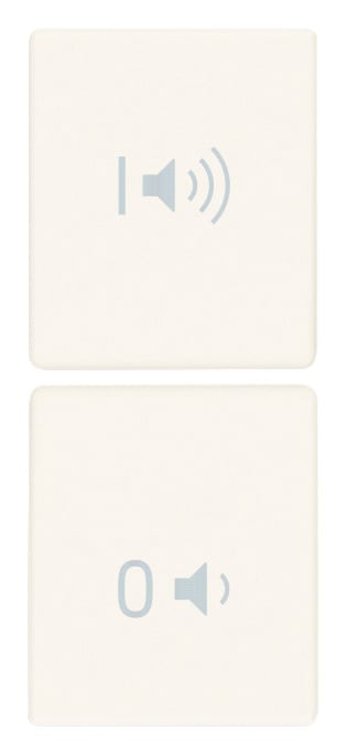 VIMAR SPA - VIW31480.VB Due mezzi tasti 1M ON/OFF volume bianco