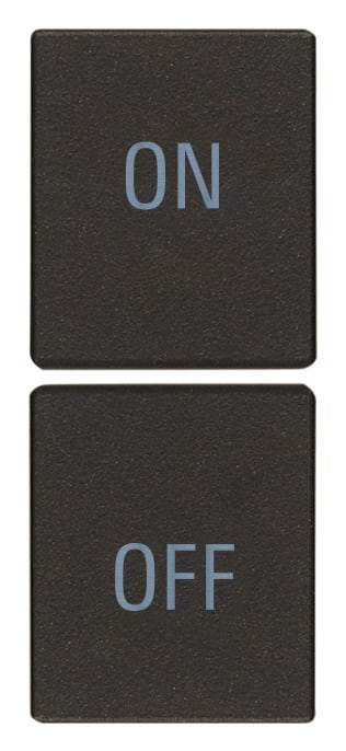 VIMAR SPA - VIW31480.YG Due mezzi tasti 1M simboli ON/OFF nero