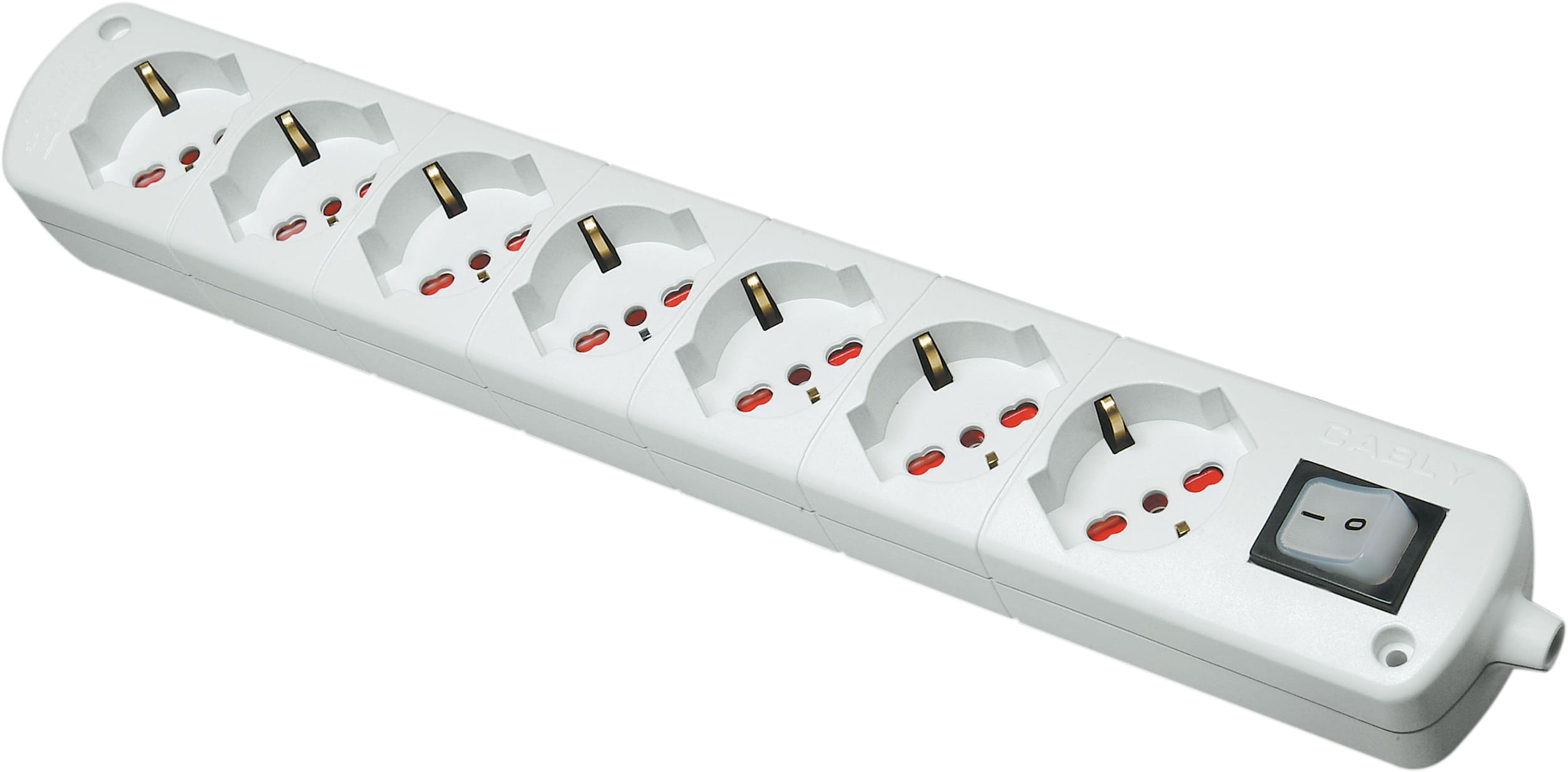 LE PROLUNGHE SAS PRG317 CABLY UNIV.7U S/CAVO C/INTERRUTTORE BN