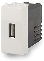 4 BOX SRL - 4BX4B.AM.USB USB 2.1 BTICINO MATIX BIANCA