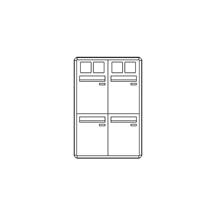 COMELIT GROUP SPA - COE3254/VAE/PW CASELLARIO POSTCOM PW, 4 CAS.POST. VERT,