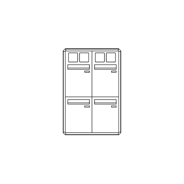 COMELIT GROUP SPA - COE3254/VPP/PW CASELLARIO POSTCOM PW, 4 CAS.POST.VERT,