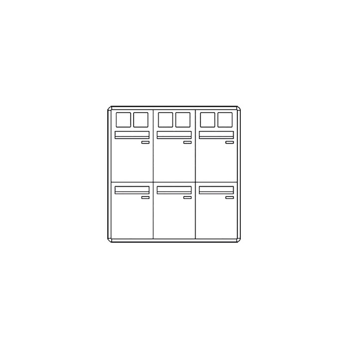 COMELIT GROUP SPA - COE3256/VAE/PW CASELLARIO POSTCOM PW, 6 CAS.POST. VERT,