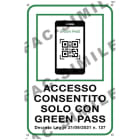 ELCART DISTRIBUTION ERT352101500 ETICHETTA ACCESSO CON GREEN PASS