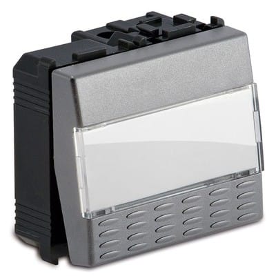 MASTER SRL - MST33040 STEEL PULSANTE PORTANOME 1P 16A