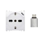 URMET SPA - UTD10312/2BG PRESA P40 250V+USB 5V 3A BG