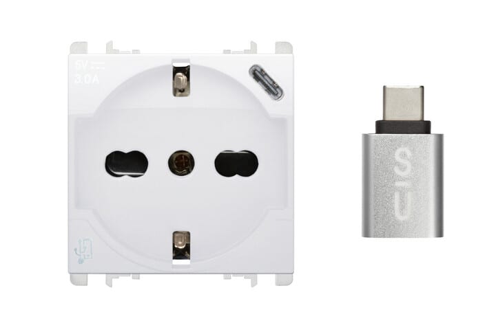 URMET SPA UTD10312/2BG PRESA P40 250V+USB 5V 3A BG