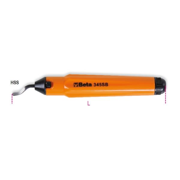BM SPA - BMM003450010 Sbavatore a raschietto a lama intercambiabile girevole in acciaio HSS