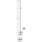 JUPITER SATI - JUP3515201 ASTA CAPTAZ 1,5M BASE CEMENTO X2