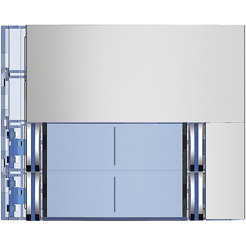 BTICINO BTI352141 FRONTALE 4 PULSANTI DOPPIA FILA ALLMETAL