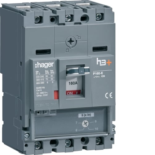HAGER HAGHES160BC INT AUT H3+ P160 MAG 3P 160A 70KA
