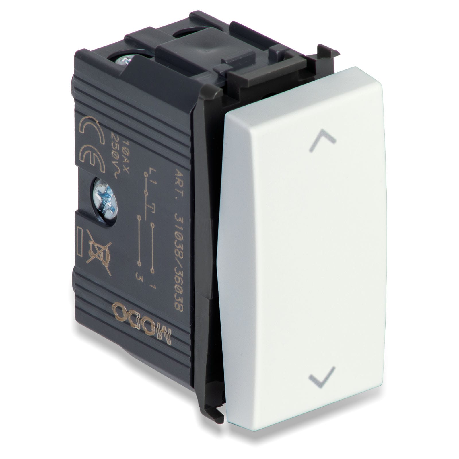 MASTER SRL MST36038 MODO DOPPIO PULSANTE1PNO+1PNO 10A BIANCO