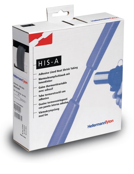 HELLERMANNTYTON Srl HEE308-10900 TERMORESTRINGENTE COLLA 3:1 MB 9/3 BK HI