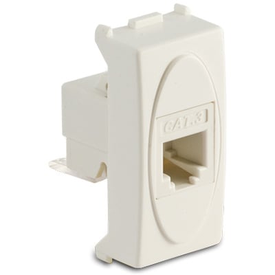 MASTER SRL MST36215 MODO PRESA RJ11 1 PLUG 6-4 BIANCO
