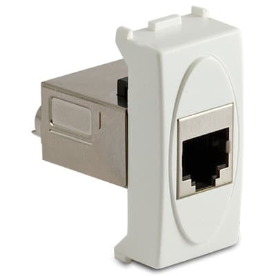 MASTER SRL MST36221 MODO PRESA RJ45 CAT.6 SCHERMATA BIANCA
