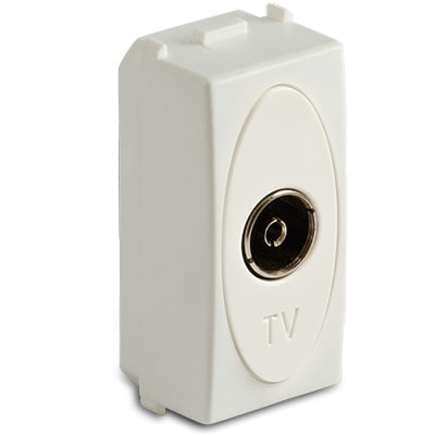 MASTER SRL MST36255 MODO PRESA TV 9,5MM PASS. FINALE BIANCO