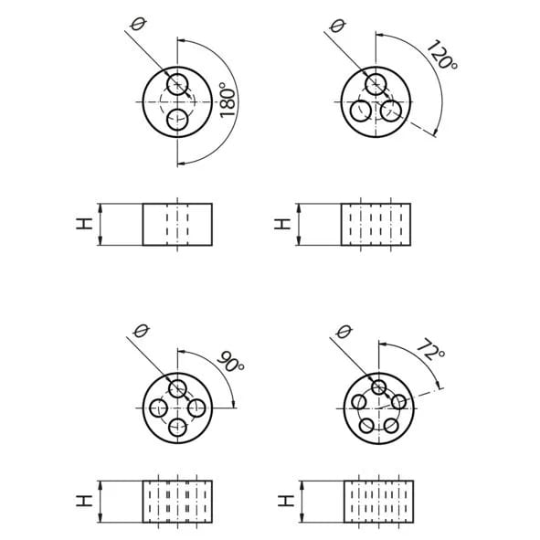 CEMBRE SPA - CEM36A3M2035 GUARNIZIONE MULTIFORO X M20 -3 FORI- 5M