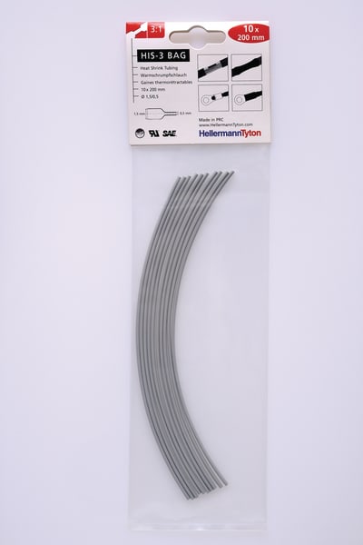 HELLERMANNTYTON Srl HEE308-30162 TERMORESTRINGENT 3:1 GY BLIST 1,5/0,5 HI