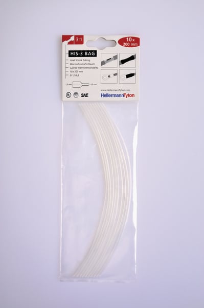 HELLERMANNTYTON Srl HEE308-30164 TERMORESTRINGENT 3:1 CL BLIST 1,5/0,5 HI