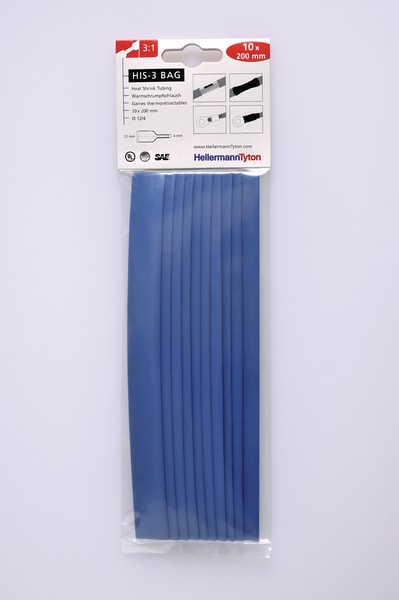 HELLERMANNTYTON Srl HEE308-31212 TERMORESTRINGENTE 3:1 BU BLIST 12/4 HIS-