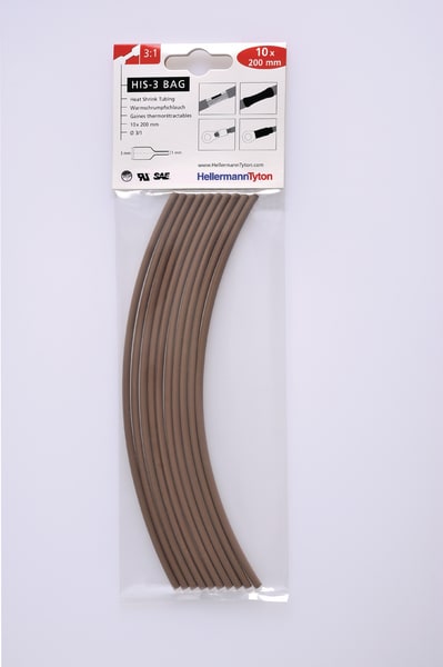 HELLERMANNTYTON Srl HEE308-30314 TERMORESTRINGENTE 3:1 BU BLIST 3/1 HIS-3