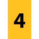 CEMBRE SPA - CEM374111-4 ETICHETTA ALFANUMERICA IN POLIESTERE, 175X99mm, GIALLO, CON STAMPA NERA NUMERO "4"
