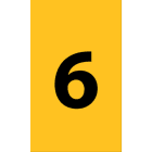 CEMBRE SPA - CEM374111-6 ETICHETTA ALFANUMERICA IN POLIESTERE, 175X99mm, GIALLO, CON STAMPA NERA NUMERO "6"