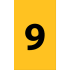CEMBRE SPA - CEM374111-9 ETICHETTA ALFANUMERICA IN POLIESTERE, 175X99mm, GIALLO, CON STAMPA NERA NUMERO "9"