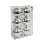 GIOCOPLAST NATALE SP - GCP39008511 6/80 6 SFERE D.80 IN SCATOLA ARGENTO