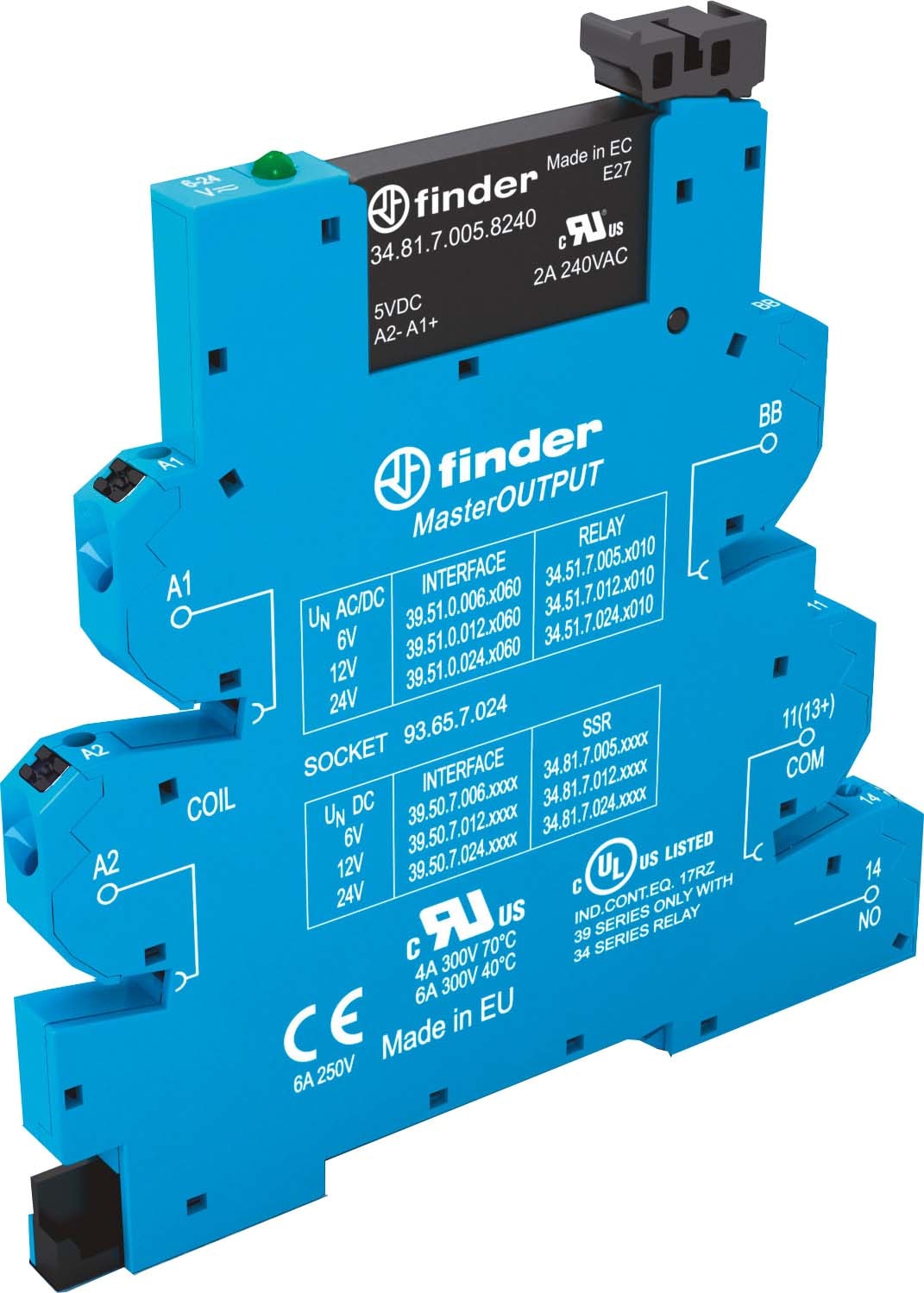 FINDER SPA - FIN395070069024 MASTEROUTPUT INTERF. SSR 1NO MORS.PUSH-I