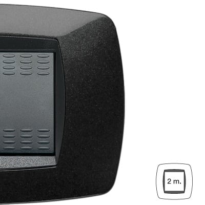 MASTER SRL - MST39MP202 MODO PLACCA 2 POSTI STRETTA NERO