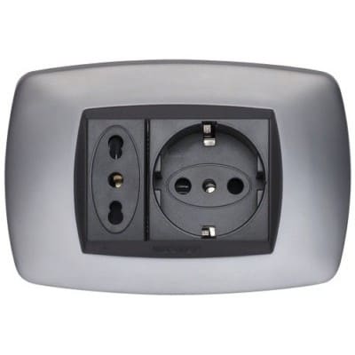 MASTER SRL MST39MT253 MODO PLACCA METALLO 3 POSTI TITANIO