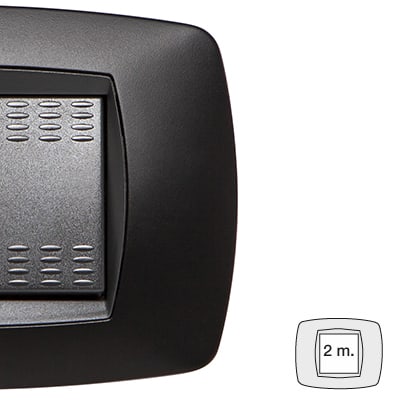 MASTER SRL - MST39TC812 MODO PLACCA 2 POSTI NERO OPACO