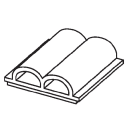 GRAFOPLAST SRL GRA840/23 TARGHETTA ADESIVA DOPPIA CAVA L=23MM 100