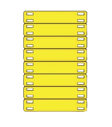 GRAFOPLAST SRL GRASI2K030Y TARGA CAVI GIALLO 4 FORI LATER 52X11 200