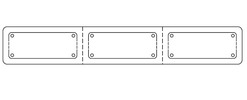 GRAFOPLAST SRL GRASI2K601M TARGA ADES.FORATA 100X60MM METAL 15PZ