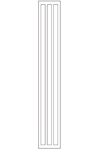 GRAFOPLAST SRL - GRASI2K855W/430 STRISCIA BTICINO 430X12MM BIANCO PVC 60P