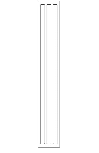 GRAFOPLAST SRL GRASI2K855W/430 STRISCIA BTICINO 430X12MM BIANCO PVC 60P