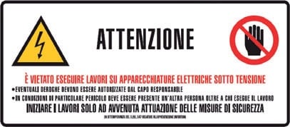 GRAFOPLAST SRL GRALA10060F1 PREVENZIONE VINYL ADES.140X60 6PZ/FG