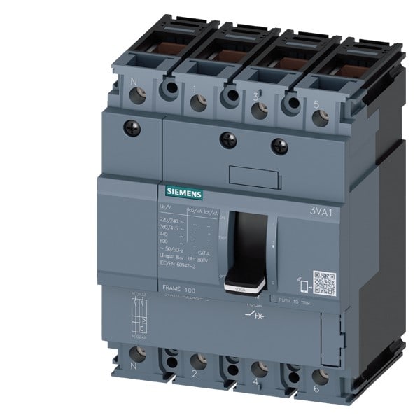 SIEMENS SIE3VA10402ED460AA0 INT.AUT.3VA 40A 4P 16KA TM FTFM B/T