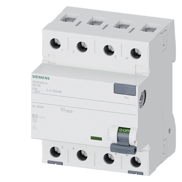 SIEMENS SIE5SV43420 DIFF. 4P. 25A 30MA TIPO AC