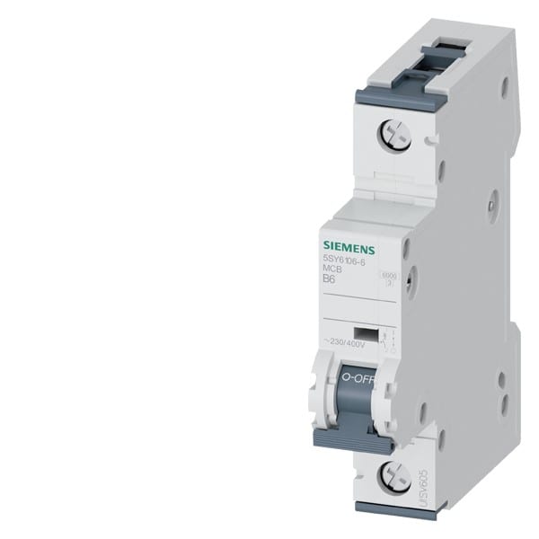 SIEMENS SIE5SY61066 INT MT 1P B6 ICN 6KA ICU 30KA